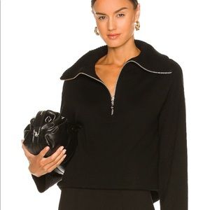 Willow Quarter Zip Up Sweater in Black